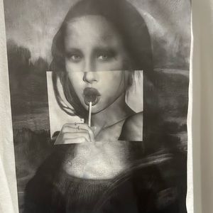 SHEIN WOMENS WHITE GRAPHIC TEE